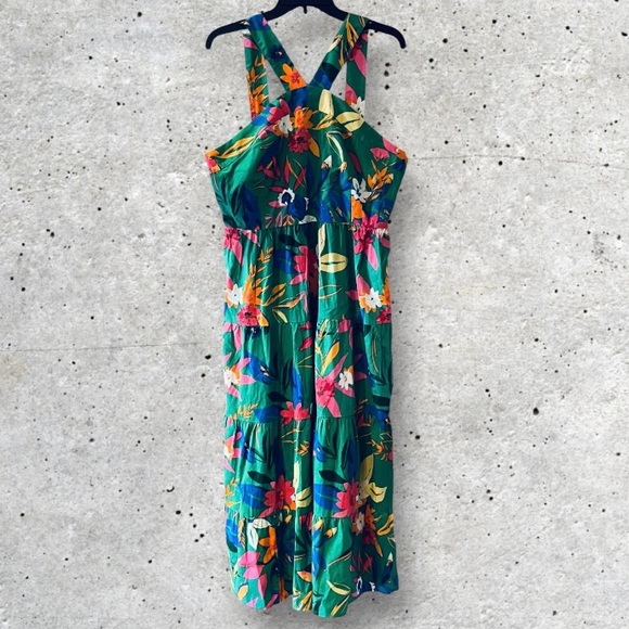 NWT J Crew Women's Printed Tiered Halter Mini Dress - Picture 6 of 16